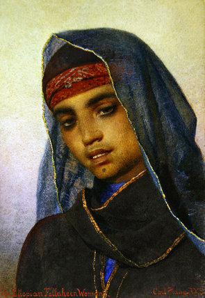 Wikioo.org - สารานุกรมวิจิตรศิลป์ - จิตรกรรม Carl Haag - An Ethiopian Fellaheen Woman