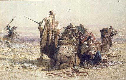 WikiOO.org - Encyclopedia of Fine Arts - Målning, konstverk Carl Haag - Danger In The Desert -