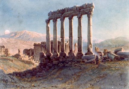 Wikioo.org - The Encyclopedia of Fine Arts - Painting, Artwork by Carl Haag - The Remains Of The Temple