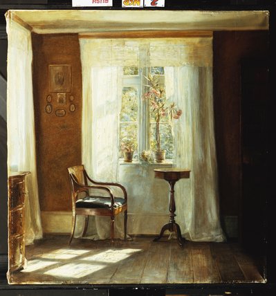Wikoo.org - موسوعة الفنون الجميلة - اللوحة، العمل الفني Carl Vilhelm Holsoe - The Artist's Home At Lyngby