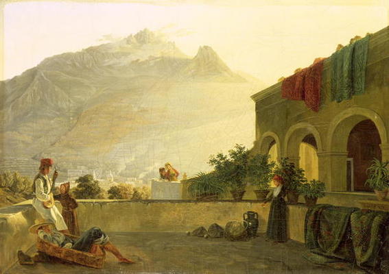 Wikioo.org - สารานุกรมวิจิตรศิลป์ - จิตรกรรม Carl Wilhelm Goetzloff - The Sentry On Ischia