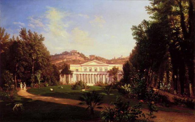WikiOO.org - Encyclopedia of Fine Arts - Maleri, Artwork Carl Wilhelm Goetzloff - Villa Pignatella, Riviera Di Chiaia