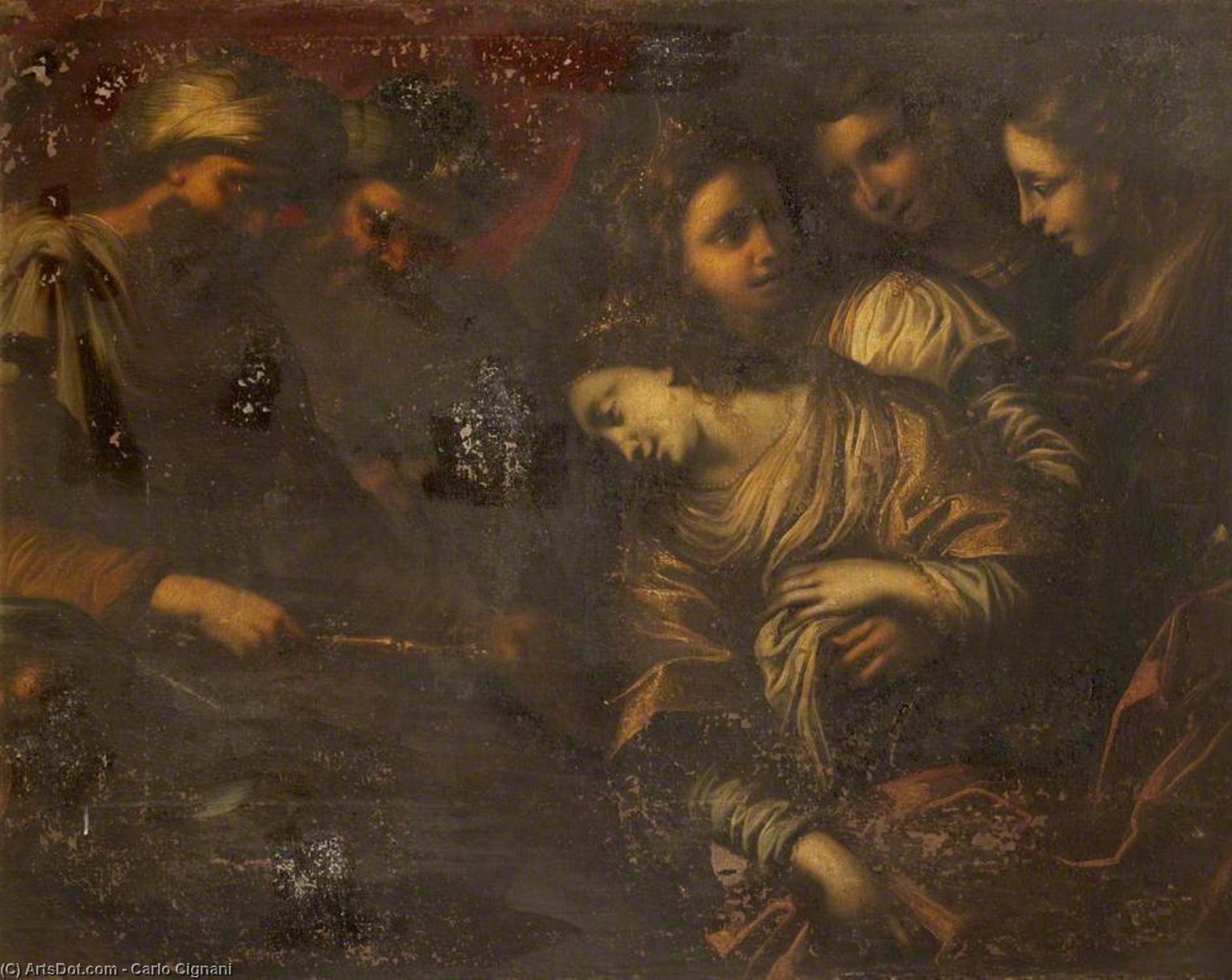 Wikioo.org - The Encyclopedia of Fine Arts - Painting, Artwork by Carlo Cignani - Esther And Ahasuerus