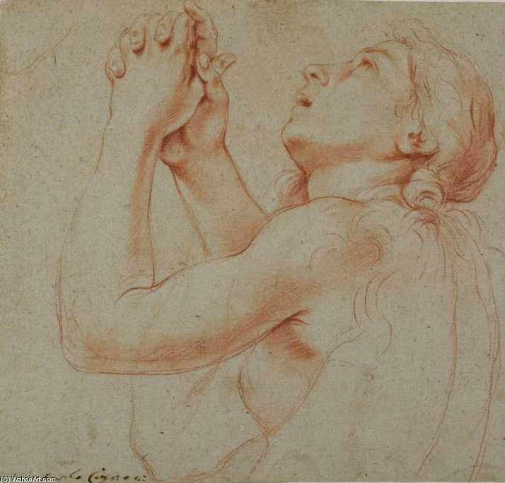 WikiOO.org - Encyclopedia of Fine Arts - Maleri, Artwork Carlo Cignani - Praying Magdalene