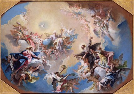Wikioo.org - The Encyclopedia of Fine Arts - Painting, Artwork by Carlo Innocenzo Carlone - The Glorification Of St. Felix And St. Adauctus