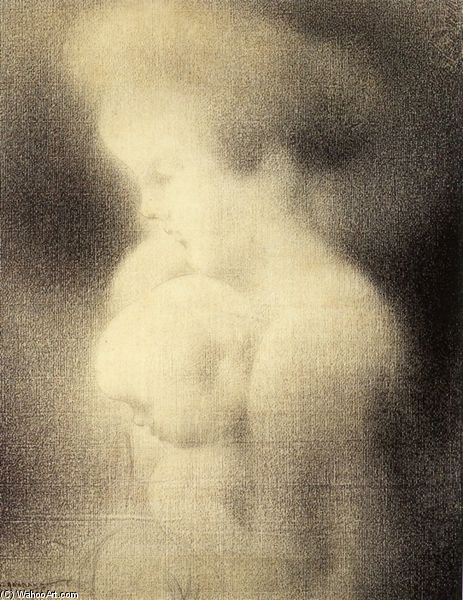 Wikioo.org - The Encyclopedia of Fine Arts - Painting, Artwork by Charles Angrand - Mother And Child