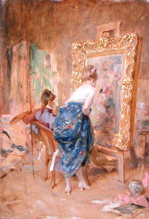 Wikioo.org - The Encyclopedia of Fine Arts - Painting, Artwork by Charles Bargue - The Artist's Model
