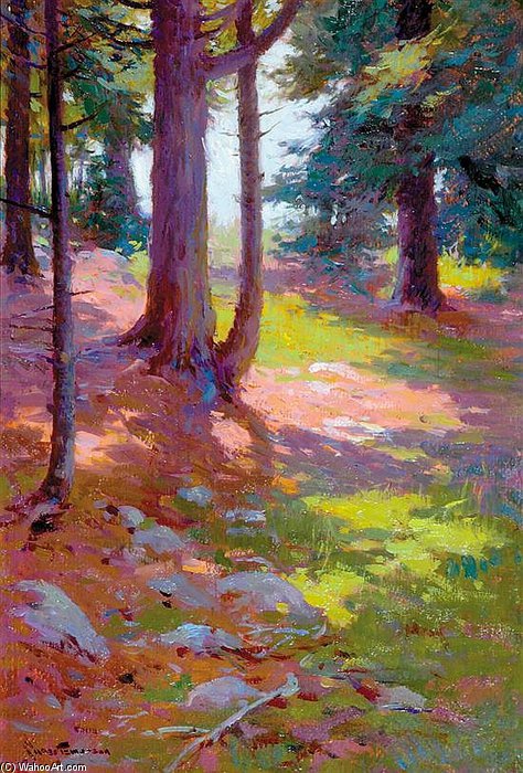 Wikioo.org - The Encyclopedia of Fine Arts - Painting, Artwork by Charles Chase Emerson - Dappled Sunlight
