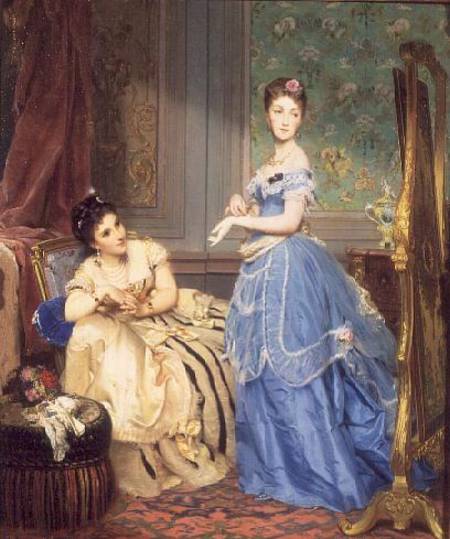 Wikioo.org - The Encyclopedia of Fine Arts - Painting, Artwork by Charles Edouard Boutibonne - Getting Dressed