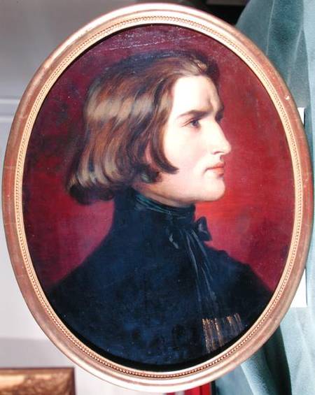 WikiOO.org - Encyclopedia of Fine Arts - Lukisan, Artwork Charles Edouard Boutibonne - Portrait Of Franz Liszt