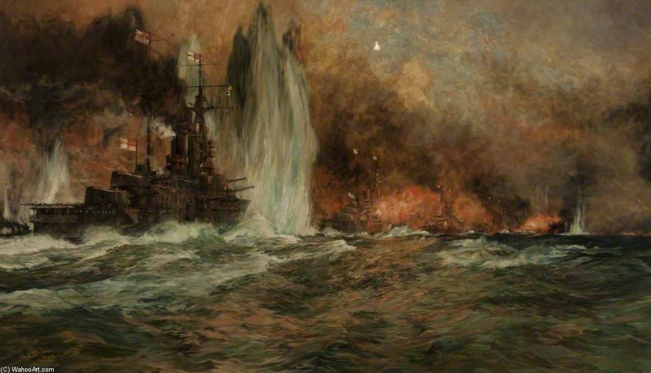 WikiOO.org - 백과 사전 - 회화, 삽화 Charles Edward Dixon - The Battle Of Jutland