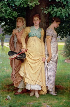 Wikioo.org - The Encyclopedia of Fine Arts - Painting, Artwork by Charles Edward Perugini - A Summer Shower