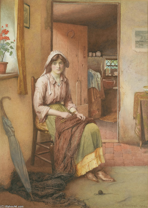 Wikioo.org - สารานุกรมวิจิตรศิลป์ - จิตรกรรม Charles Edward Wilson - The Fisherman's Wife
