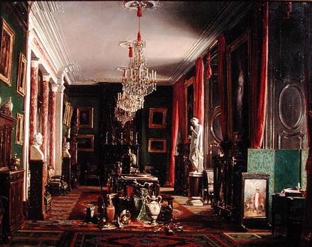 Wikioo.org - The Encyclopedia of Fine Arts - Painting, Artwork by Charles Giraud - Interior Of The Office Of Alfred Emilien