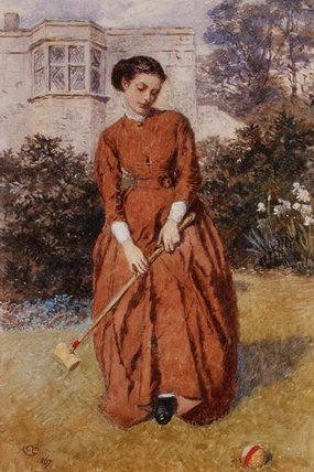 Wikioo.org - The Encyclopedia of Fine Arts - Painting, Artwork by Charles Green - The Croquet Player