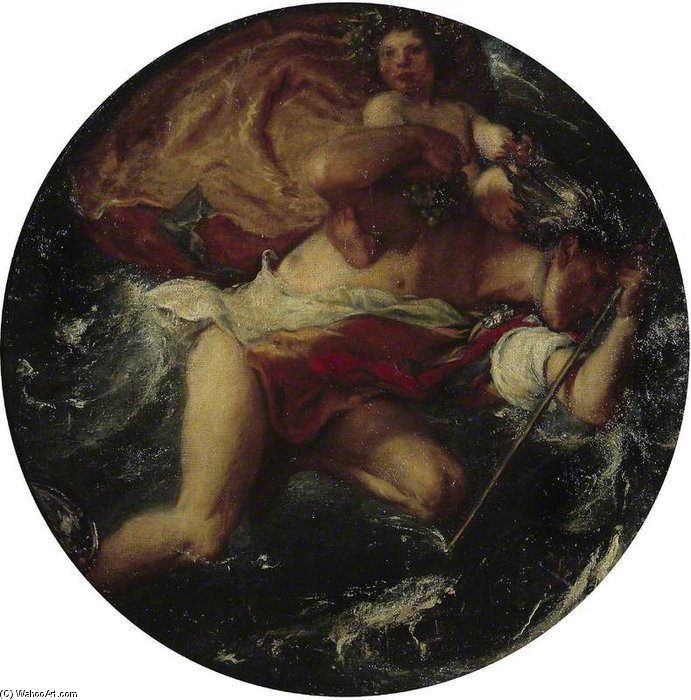 Wikioo.org - The Encyclopedia of Fine Arts - Painting, Artwork by Charles Hazelwood Shannon - Hermes And The Infant Bacchus -
