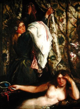 Wikioo.org – L'Enciclopedia delle Belle Arti - Pittura, Opere di Charles Hazelwood Shannon - Il bagno