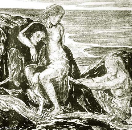 WikiOO.org - Encyclopedia of Fine Arts - Maľba, Artwork Charles Hazelwood Shannon - The Ebb Tide