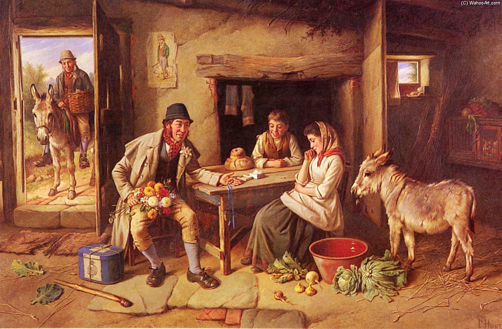 Wikioo.org - The Encyclopedia of Fine Arts - Painting, Artwork by Charles Hunt - Paddys Wedding