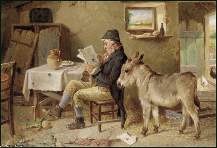 WikiOO.org - Encyclopedia of Fine Arts - Lukisan, Artwork Charles Hunt - The Love Letter