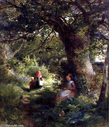 Wikioo.org - The Encyclopedia of Fine Arts - Painting, Artwork by Charles James Lewis - Springtime In The Woods