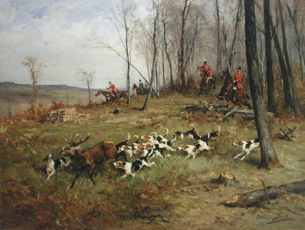Wikioo.org - The Encyclopedia of Fine Arts - Painting, Artwork by Charles Olivier De Penne - The Hunt
