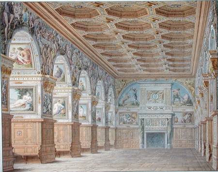 WikiOO.org - Enciklopedija likovnih umjetnosti - Slikarstvo, umjetnička djela Charles Percier - The Ballroom At Fontainebleau