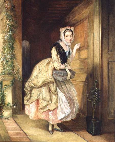 Wikioo.org - The Encyclopedia of Fine Arts - Painting, Artwork by Charles Robert Leslie - Knocking At The Door