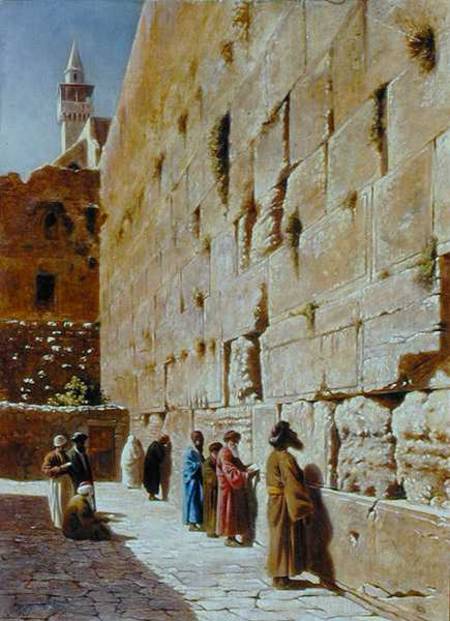 Wikioo.org - The Encyclopedia of Fine Arts - Painting, Artwork by Charles Robertson - At The Wailing Wall -