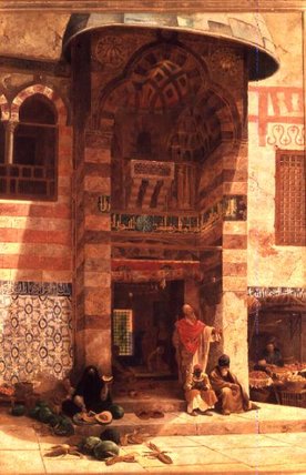 Wikioo.org - The Encyclopedia of Fine Arts - Painting, Artwork by Charles Robertson - Outside The Mosque