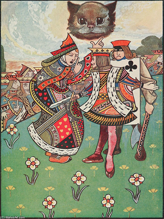 WikiOO.org - Encyclopedia of Fine Arts - Schilderen, Artwork Charles Robinson - There Was A Dispute Going On Between The Executioner, The King, And The Queen