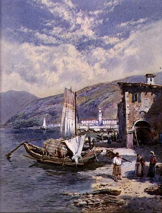 WikiOO.org - Εγκυκλοπαίδεια Καλών Τεχνών - Ζωγραφική, έργα τέχνης Charles Rowbotham - Lake Como