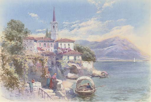 Wikioo.org - The Encyclopedia of Fine Arts - Painting, Artwork by Charles Rowbotham - Lake Of Lugano