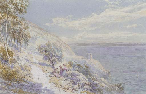 Wikioo.org – L'Enciclopedia delle Belle Arti - Pittura, Opere di Charles Rowbotham - sulla costa a Genoa