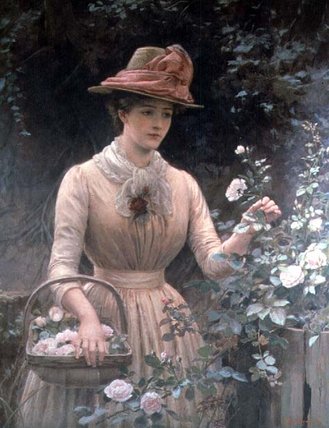 WikiOO.org - Encyclopedia of Fine Arts - Malba, Artwork Charles Sillem Lidderdale - Picking Roses