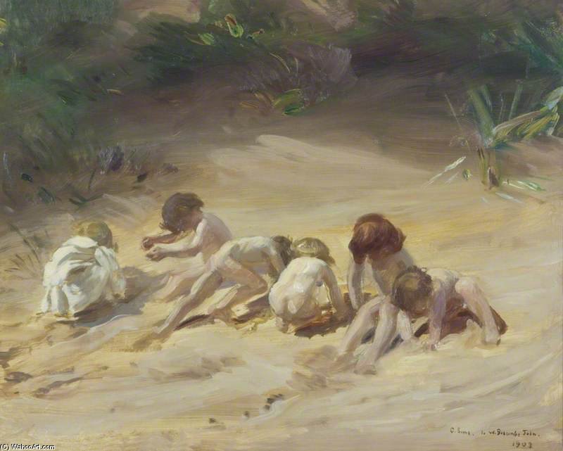 WikiOO.org - Enciklopedija likovnih umjetnosti - Slikarstvo, umjetnička djela Charles Henry Sims - Children At Play