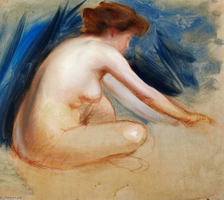 Wikioo.org – La Enciclopedia de las Bellas Artes - Pintura, Obras de arte de Charles Henry Sims - desnudo femenino