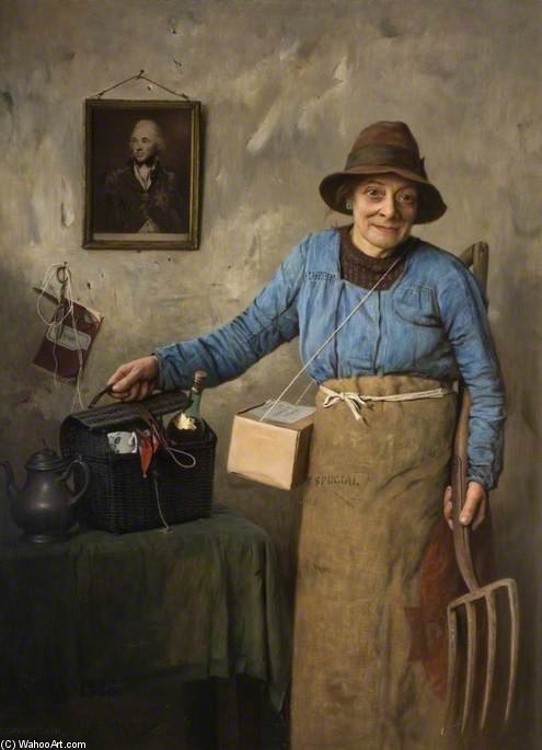 Wikioo.org - The Encyclopedia of Fine Arts - Painting, Artwork by Charles Spencelayh - Dig For Victory