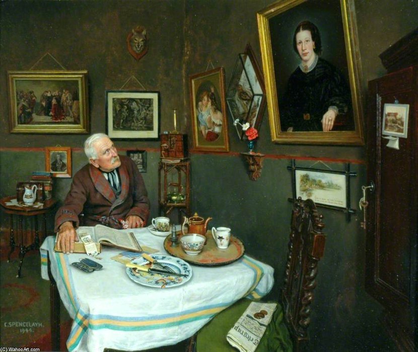 WikiOO.org - Encyclopedia of Fine Arts - Maleri, Artwork Charles Spencelayh - Mother