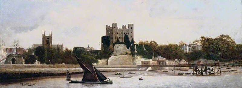 WikiOO.org - Encyclopedia of Fine Arts - Malba, Artwork Charles Spencelayh - Rochester Castle