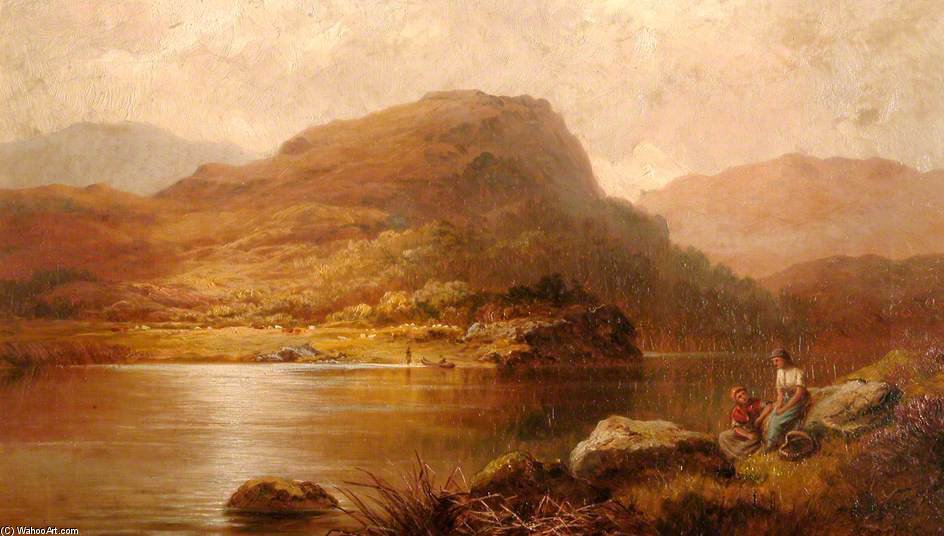 WikiOO.org - Encyclopedia of Fine Arts - Målning, konstverk Charles Stuart - A Cumberland Lake