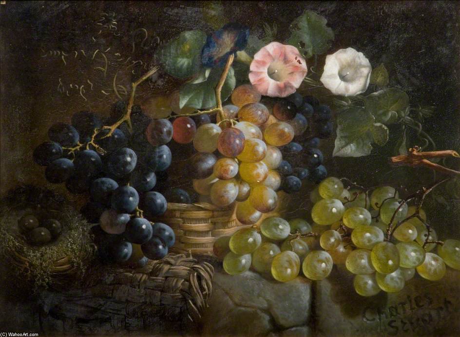 Wikioo.org - The Encyclopedia of Fine Arts - Painting, Artwork by Charles Stuart - Study Of Fruit