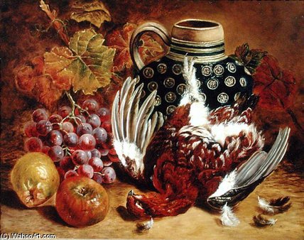 Wikioo.org - Encyklopedia Sztuk Pięknych - Malarstwo, Grafika Charles Thomas Bale - Still Life Of Grapes