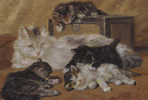 WikiOO.org - Encyclopedia of Fine Arts - Maľba, Artwork Charles Van Den Eycken - The Happy Family