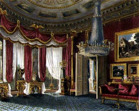 Wikioo.org - The Encyclopedia of Fine Arts - Painting, Artwork by Charles Wild - Rose Satin Drawing Room (second View) Carlton House