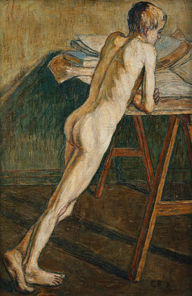 Wikioo.org - The Encyclopedia of Fine Arts - Painting, Artwork by Christian Rohlfs - Nude Boy Standing