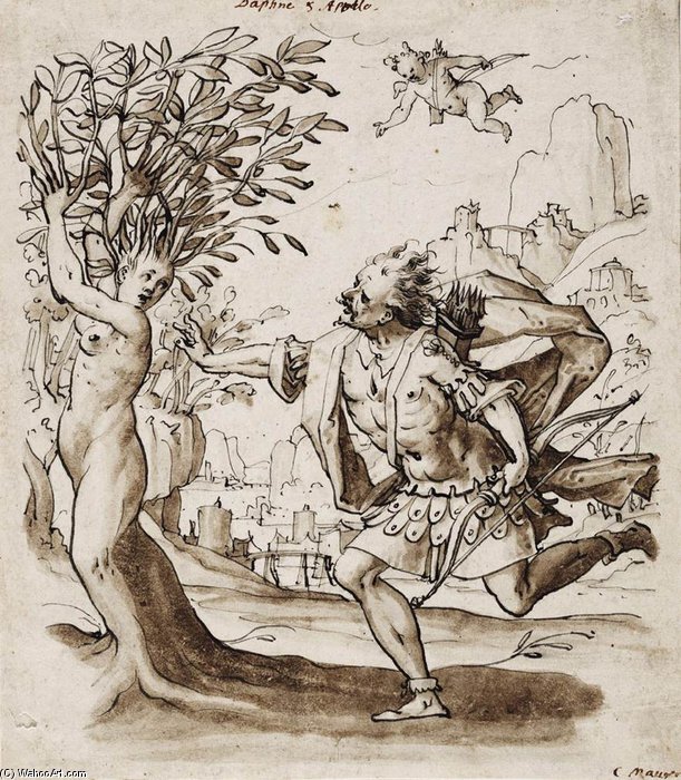 Wikioo.org - สารานุกรมวิจิตรศิลป์ - จิตรกรรม Christoph Murer - Apollo And Daphne