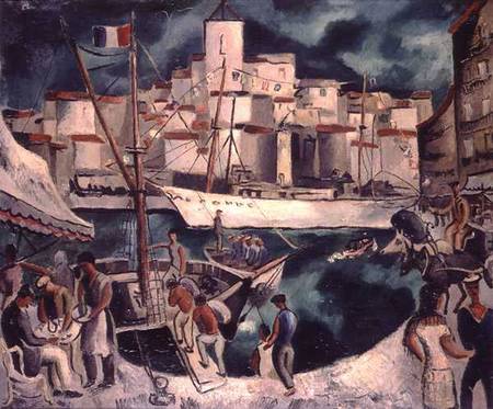 Wikioo.org - The Encyclopedia of Fine Arts - Painting, Artwork by Christopher Wood - Marseilles Harbour