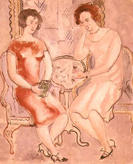 WikiOO.org - Εγκυκλοπαίδεια Καλών Τεχνών - Ζωγραφική, έργα τέχνης Christopher Wood - Two Women