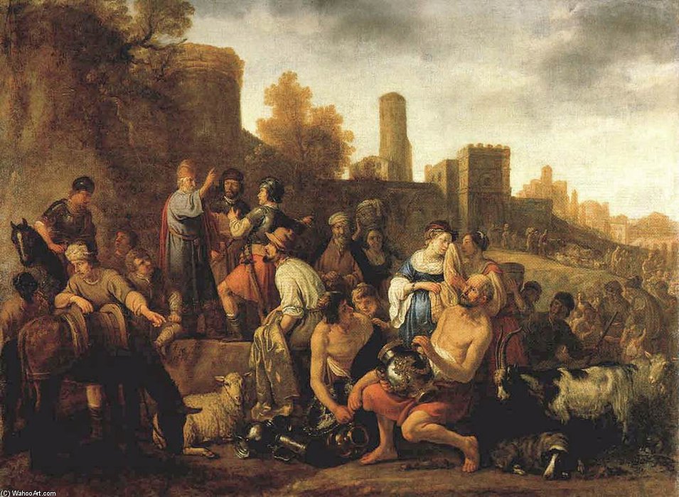 WikiOO.org - 백과 사전 - 회화, 삽화 Claes Cornelisz Moeyaert (Icolaes Moyaert) - Moses Ordering The Slaughter Of The Midianiticc